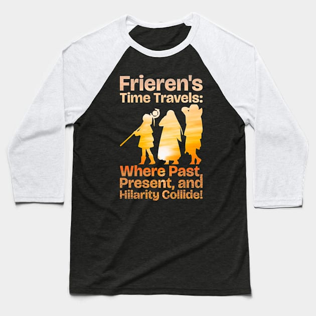 Sousou no Frieren Best Anime Moments Quotes Frieren Party Sunset Silhouette Frierens Time Travel SNF-189 Baseball T-Shirt by Animangapoi